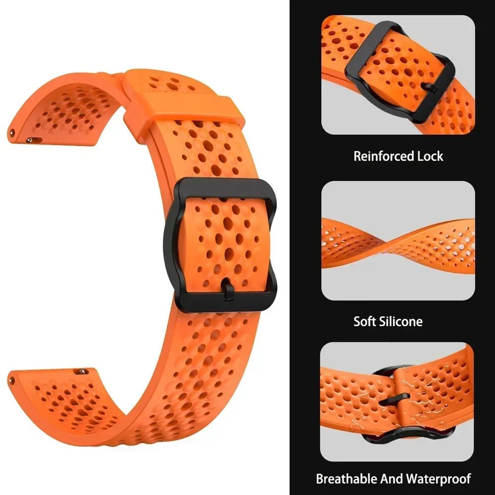 Correa de 22mm para Garmin Forerunner 570 47mm 265 255 M correa de reloj para Garmin Venu 3/Vivoactive 4 pulsera deportiva de silicona transpirable