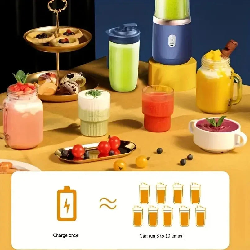 Exprimidor eléctrico portátil, Mini mezclador doméstico, mezclador multifuncional para triturar frutas y verduras, herramienta de jugo con carga USB
