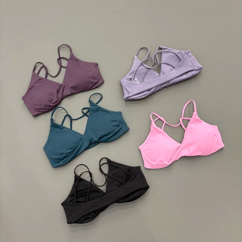 Sujetador Deportivo HISTELLO Vision Twist con Espalda Descubierta para Mujer, de Alta Sujeción, Transpirable y Suave, para Gimnasio, Entrenamiento, Running, Jogging y Fitness