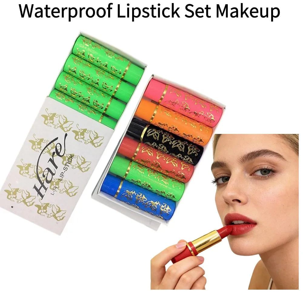 Set de Lápices Labiales Impermeables, Maquillaje Mate, Hidratante, Estilo Moderno, Color Duradero, Tubo de Labios Cosmético, No Grasoso