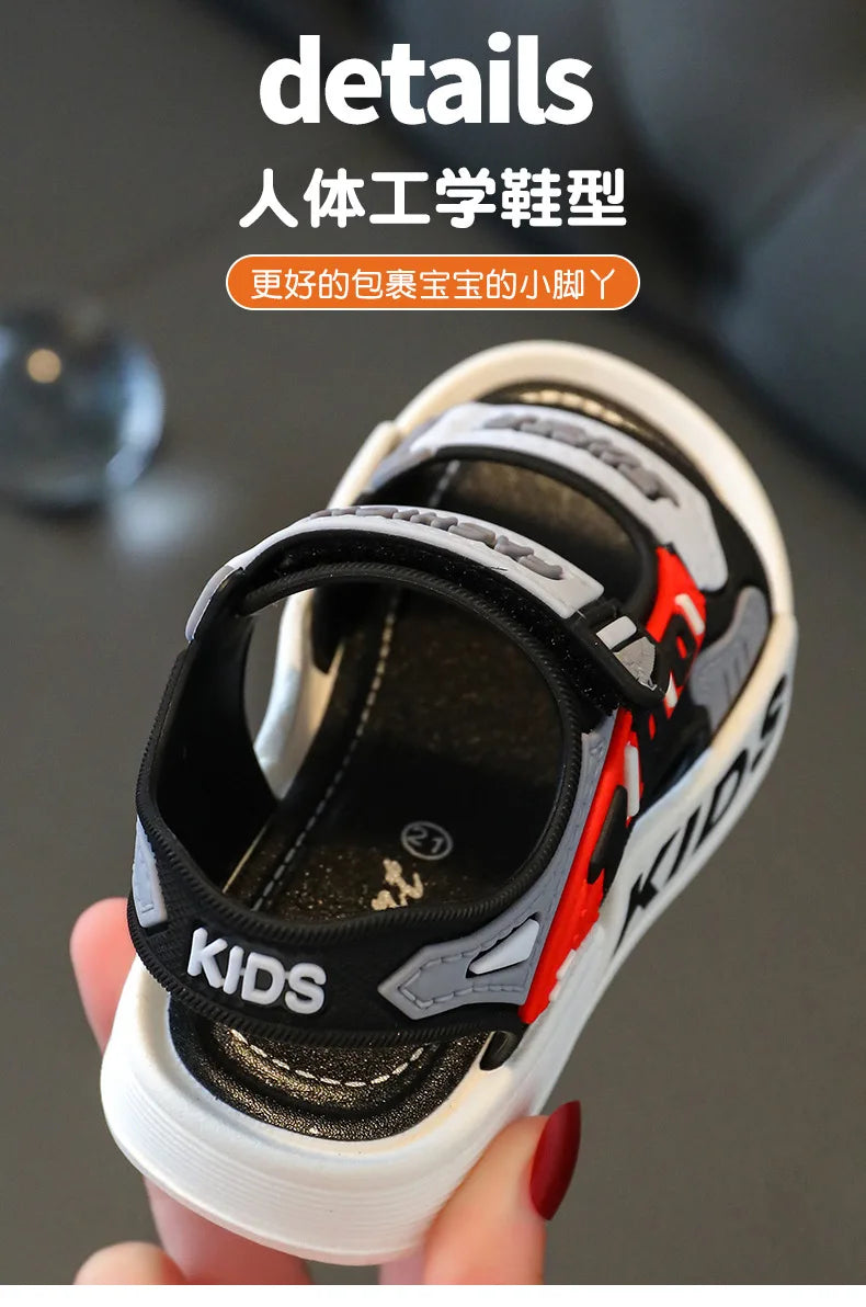 Sandalias deportivas transpirables, Sandalias de verano para niños, zapatos de playa informales, zapatos cómodos de suela blanda para niños, Sandalias antideslizantes de moda