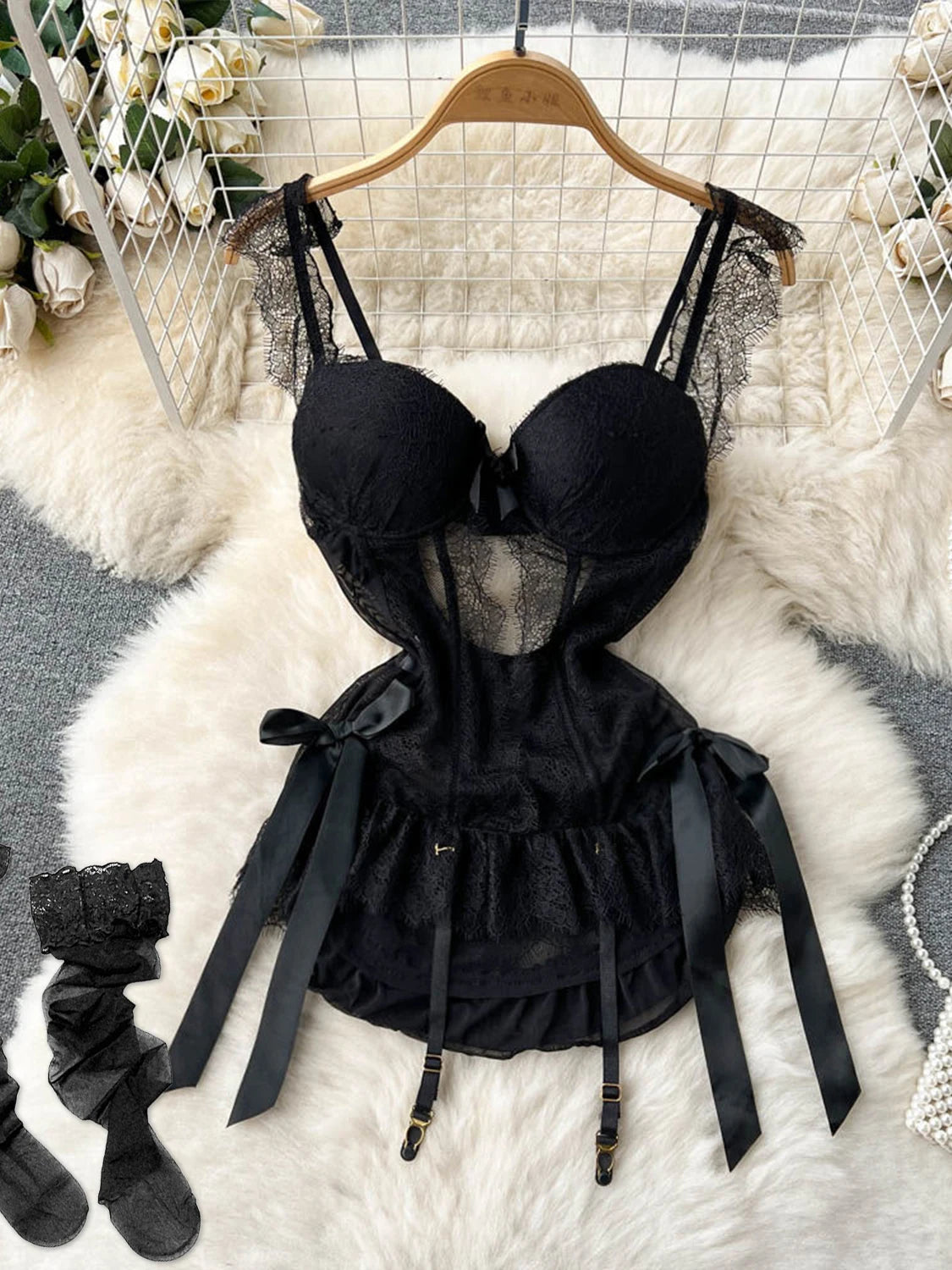 Ropa de dormir para fiesta de San Valentín, Catsuits combinados, peleles de tiras de malla eróticos íntimos ajustados, monos de mujer, lencería, conjuntos sexys