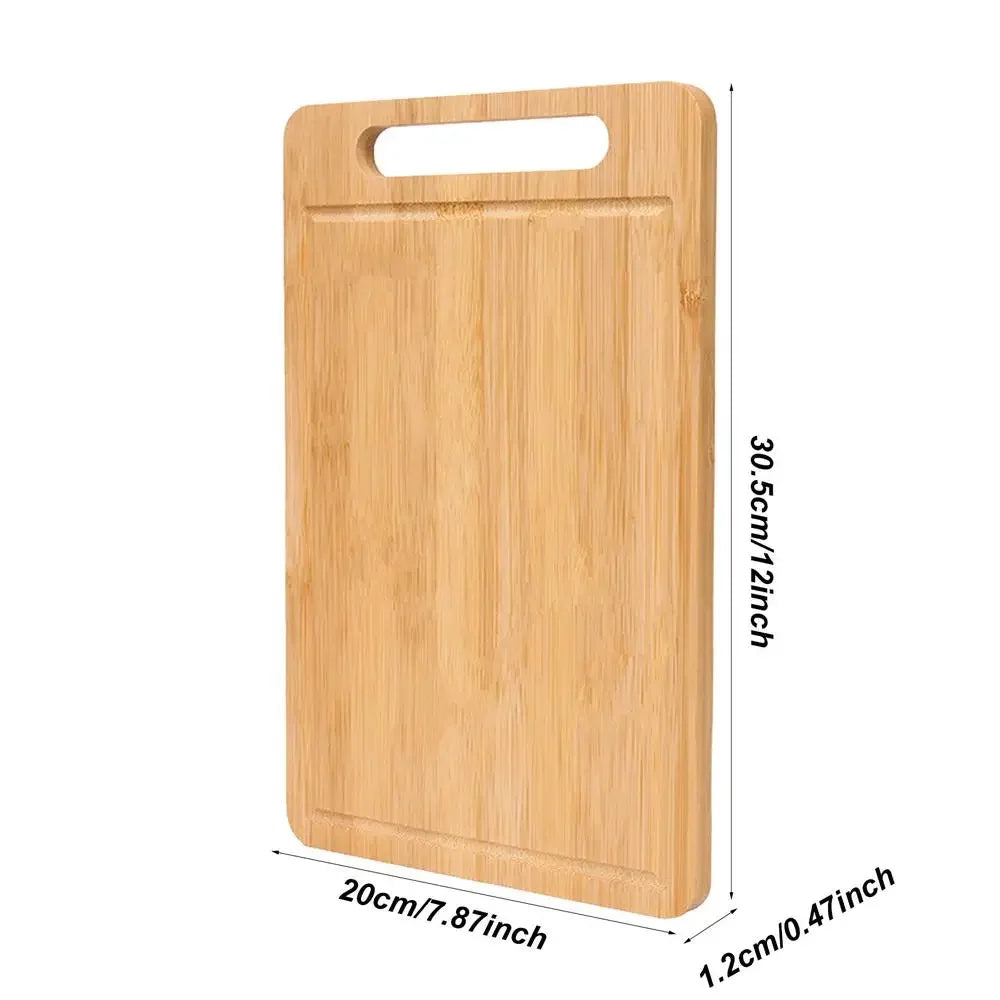 Tabla de cortar de cocina, tabla de cortar de madera maciza gruesa, disponible en doble cara, tablas de cortar rectangulares para frutas, verduras y carne