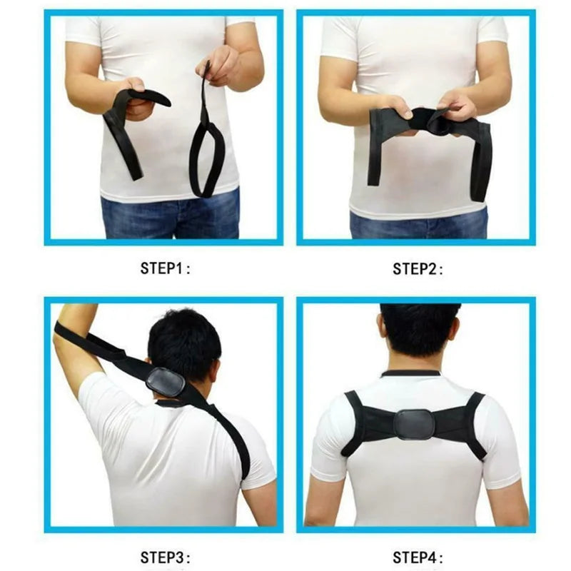 Corrector de postura para espalda, cómodo alisador de espalda vertical, adecuado para Lumbar joroba