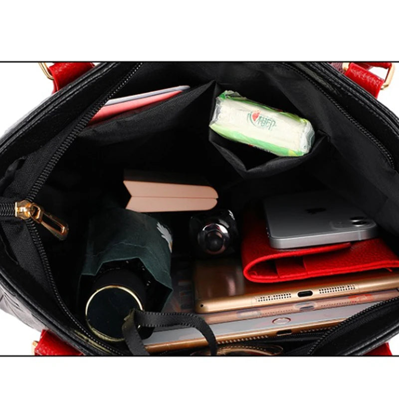 Bolsos cruzados informales de cuero PU para mujer, bolso de mano de diseñador de lujo, bolso de hombro de viaje de gran capacidad