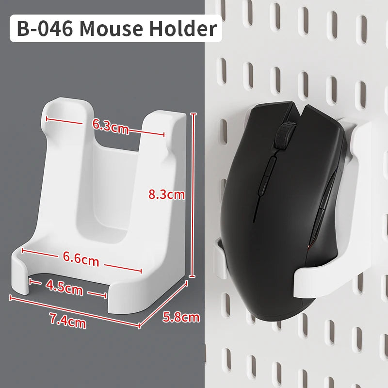 Kit organizador de pared combinado con tablero perforado DIY: paneles colgantes modulares, instalación sin perforaciones, ideal para exhibición de pared de habitaciones artesanales