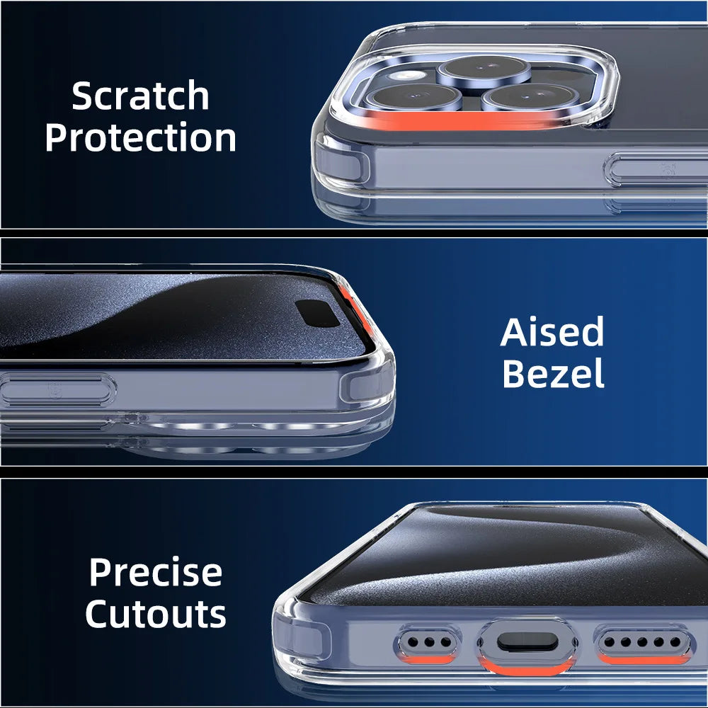 Funda Transparente 360 de Cuerpo Completo para iPhone 17, 17 Air, 17 Pro, 17 Pro Max, Carcasa Antigolpes Transparente, Protector de Teléfono Delgado y Resistente a Impactos
