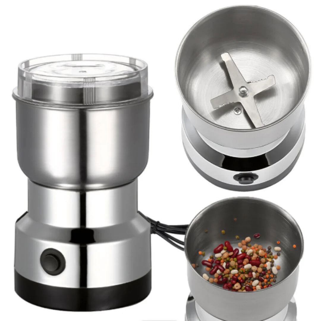 Molino de Granos Multifuncional de 4 Cuchillas para Cocina, Molinillo Eléctrico de Café para el Hogar, Licuadora de Nueces y Especias
