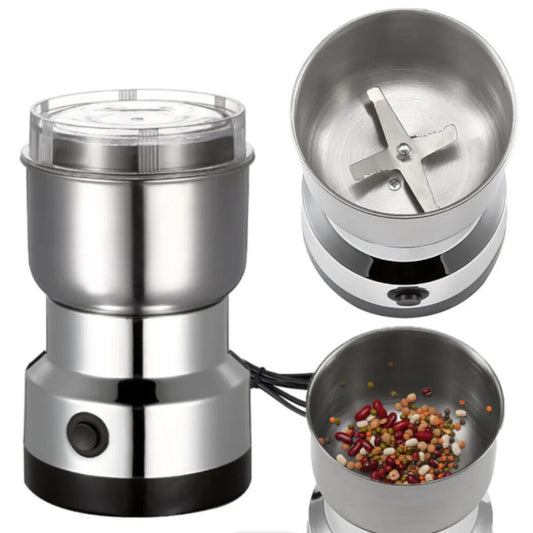 Molino de Granos Multifuncional de 4 Cuchillas para Cocina, Molinillo Eléctrico de Café para el Hogar, Licuadora de Nueces y Especias