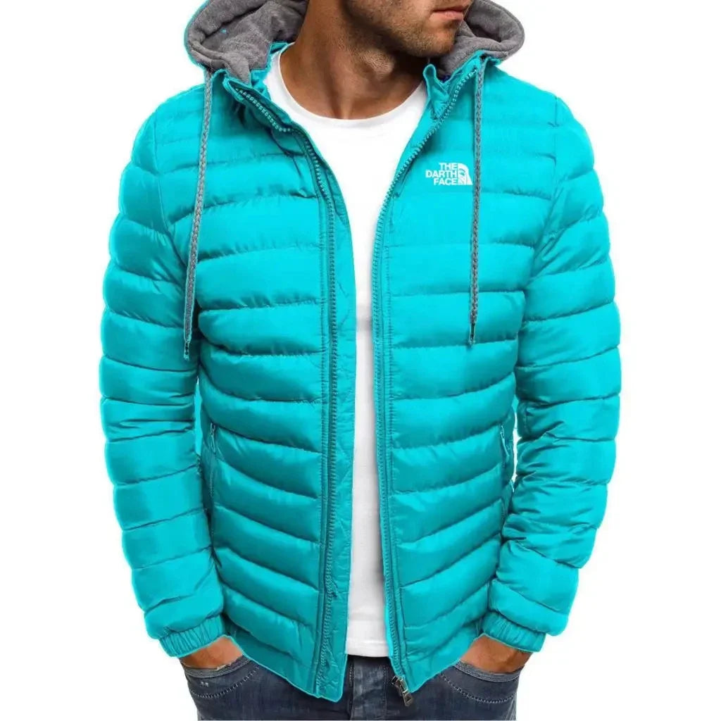 Chaqueta con capucha de hombre, cálida, con cremallera, para invierno, estilo casual, para exteriores, negocios, viajes, corte ajustado, a la moda, 2026