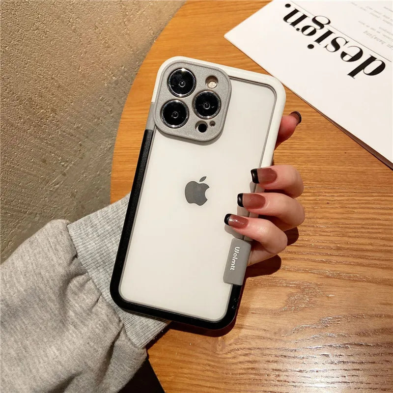 Funda de teléfono con marco de silicona suave a prueba de golpes para iPhone 17 Pro Max 13 14 15 16 Plus NoBack protección contra la disipación de calor cubierta de parachoques