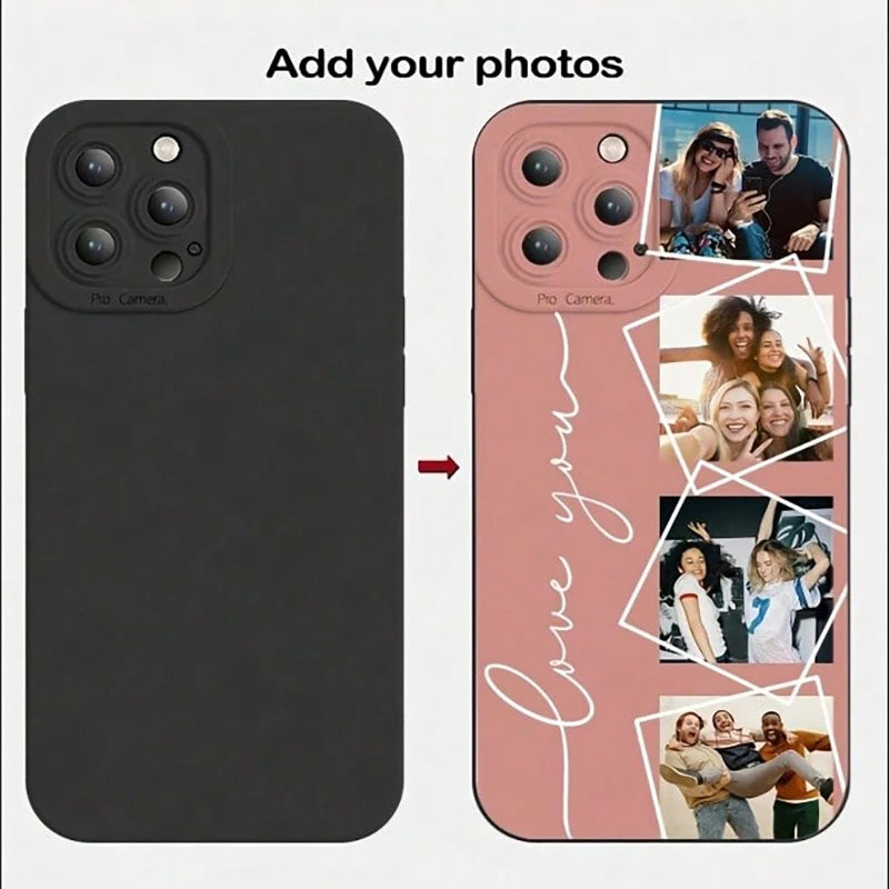 Funda Protectora Personalizada de TPU Suave para iPhone 17, 17Air, 16, 16E, 15, 14, 13, 12, 11Pro Max, Mini, SE 2020, 2022, XS, XR, 7, 8 Plus