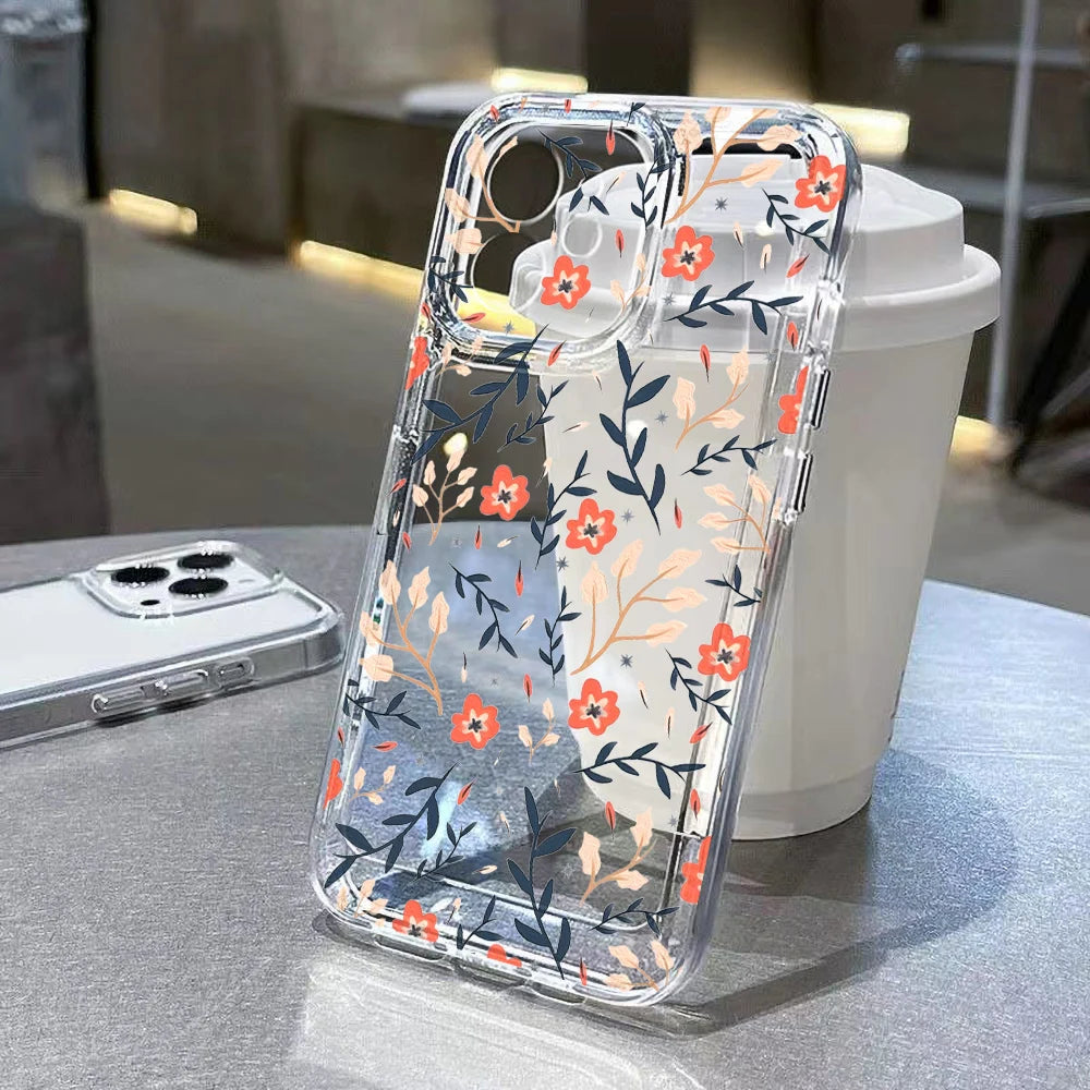 Funda Floral Transparente iPhone