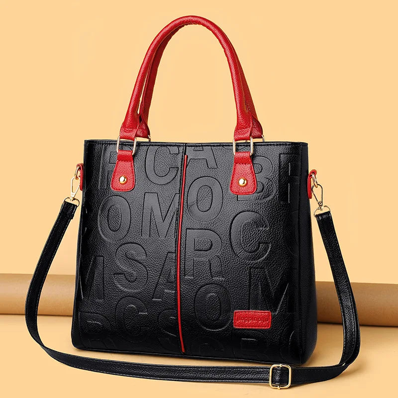 Bolsos cruzados informales de cuero PU para mujer, bolso de mano de diseñador de lujo, bolso de hombro de viaje de gran capacidad