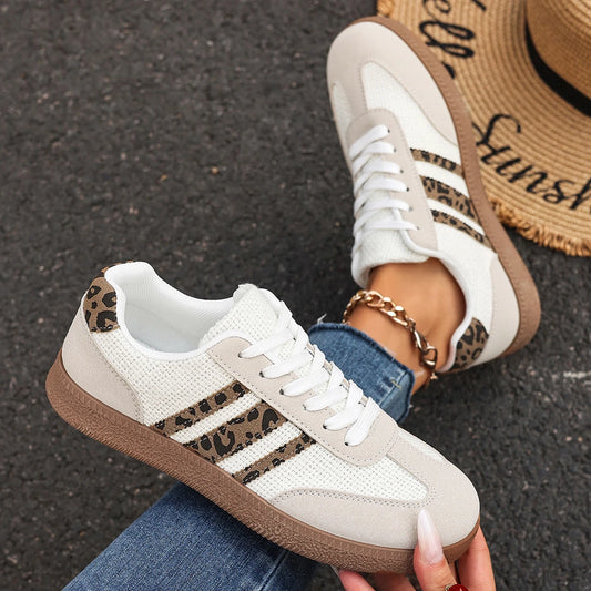 2025 nuevas zapatillas De deporte para Mujer, Zapatos planos informales a la moda, Zapatos vulcanizados con punta redonda y cordones, Zapatos planos cómodos para Mujer, Zapatos De Mujer