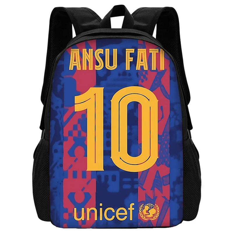 Mochila escolar para niños, fútbol, Lamine Yamals, con bolsas para el almuerzo, bolsas para lápices, mochilas escolares para niños y niñas, el mejor regalo