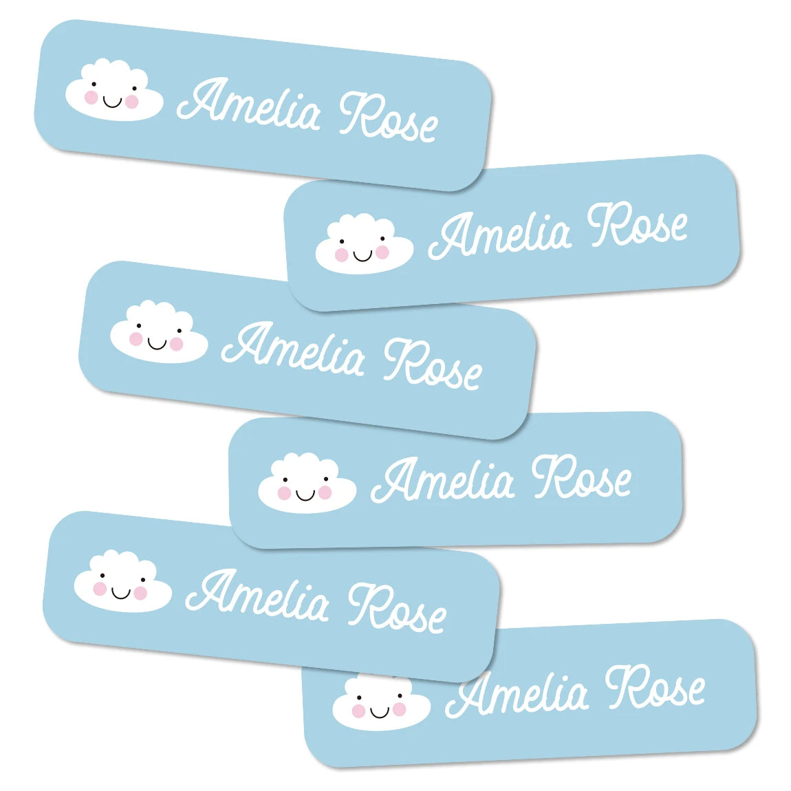132 pegatinas de nombre personalizadas para niños, etiquetas de nombres impermeables personalizadas para botellas, loncheras, útiles escolares