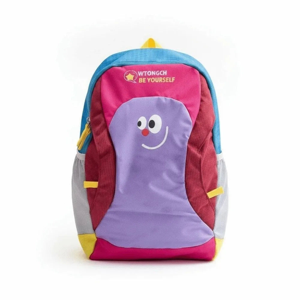 Mochila de tela Oxford para niños, mochila ergonómica con dibujos animados para guardería, mochila ligera y duradera con bloques de color para estudiantes