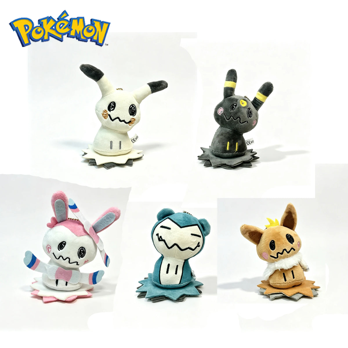 Llavero de peluche Mimikyu Eevee, colgante de anime de Pocket Monster con personajes de Eeveelution y Snorlax, para coleccionistas, regalo y decoración para fans de Sylveon
