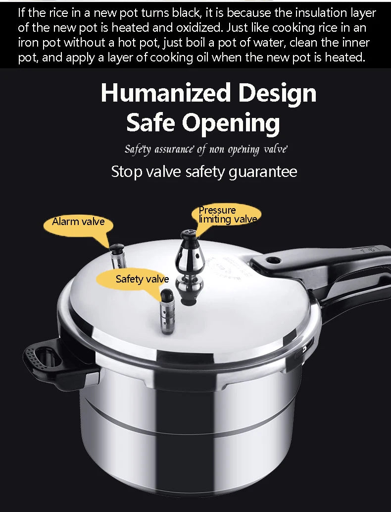 Olla a presión profesional de 7L/11L, ollas de cocina de aluminio resistentes a prueba de explosiones para olla de cocina de Gas
