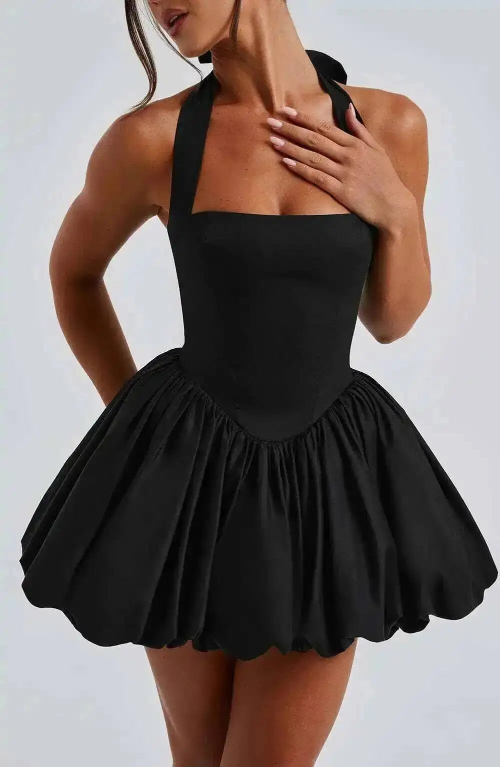 Townlike cintura envolvente A-line vestido de baile vestido de mujer Halter Mini 2025 Primavera Verano vestido club nocturno Sexy vestidos de fiesta