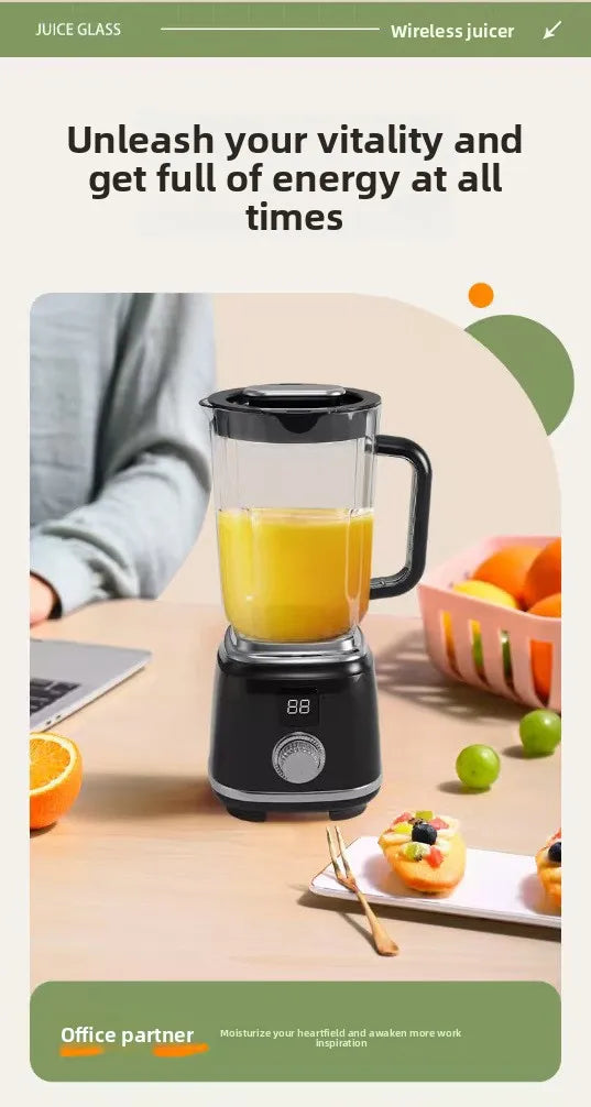 Nuevo extractor de jugo original para el hogar, máquina de procesamiento de frutas y jugo totalmente automática, licuadora de jugo portátil, hoja de acero inoxidable