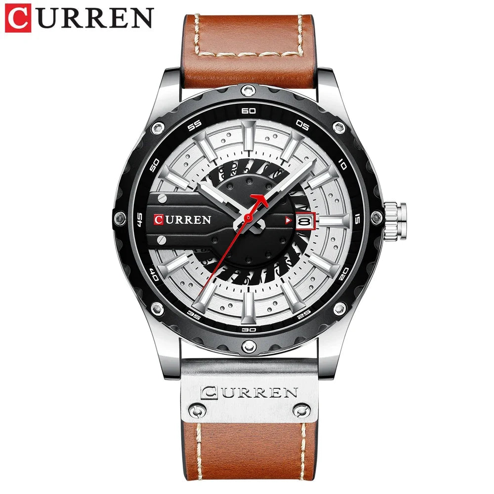 Marca CURREN, reloj de cuarzo para hombre, nueva moda, resistente al agua, informal, de negocios, militar, reloj para hombre, relojes con fecha automática, reloj Masculino