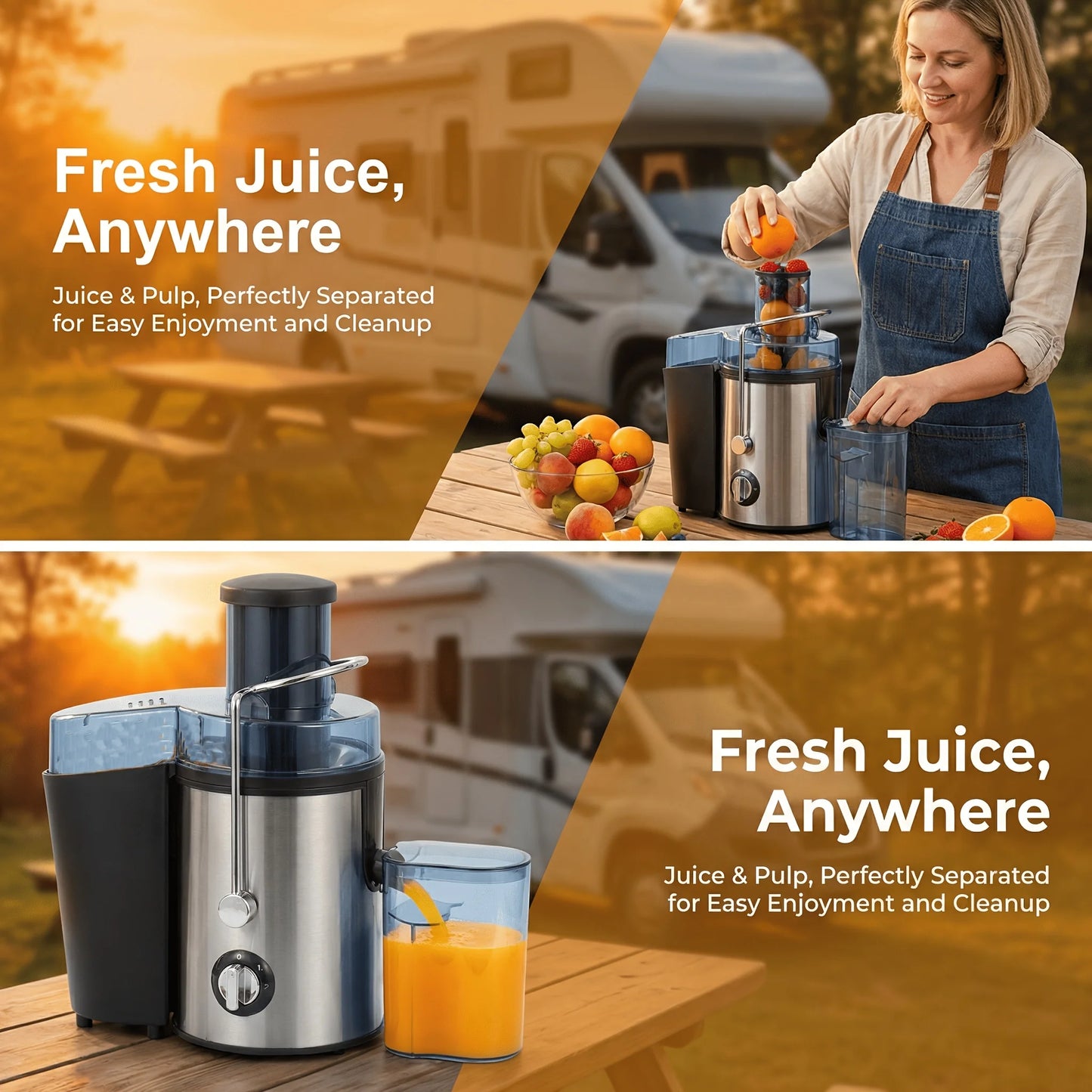 Multifunctional Juicer, Fruit Blender, Food Processor, Food Mixer, Featuring A 3-Inch Wide Mouth Design Suitable For All Kinds Of Fruits And Vegetables, Three-Speed Speed Regulation, Detachable For Easy Cleaning, Fruit And Ve