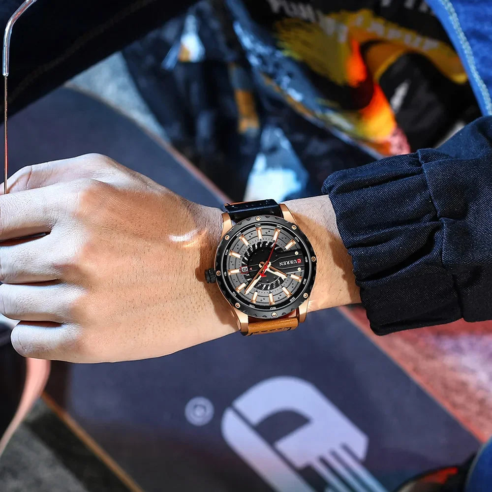 Marca CURREN, reloj de cuarzo para hombre, nueva moda, resistente al agua, informal, de negocios, militar, reloj para hombre, relojes con fecha automática, reloj Masculino