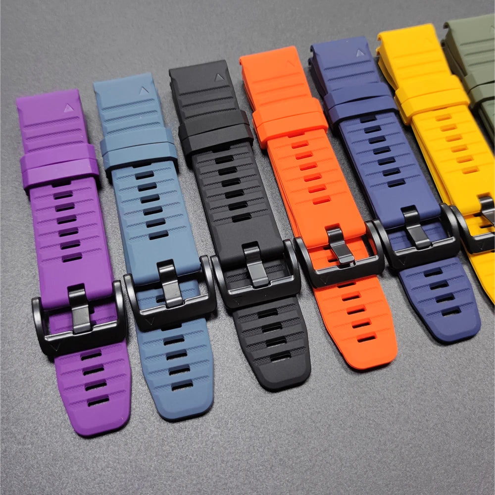 Correa deportiva de silicona para Garmin Descent G2 G1 Mk3i Mk2 Mk1/Fenix 8 Pro E 7 7X 6 6X 5 5X/Epix pulsera suave 22/26mm banda Quickfit