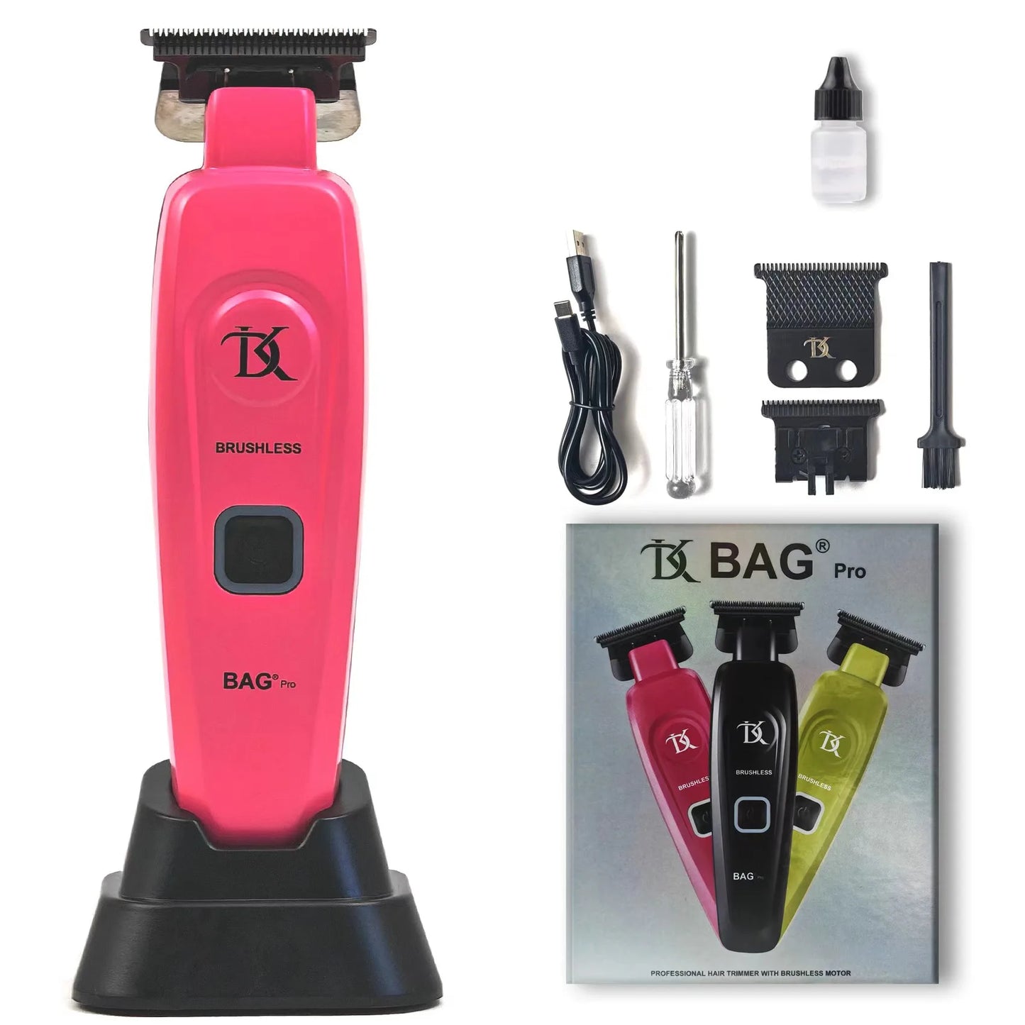 Cortapelos profesional para hombres 2025 DKBAG-078 recortador de barba dentada con cuchilla DLC con carga USB y Motor sin escobillas 7200 RPM