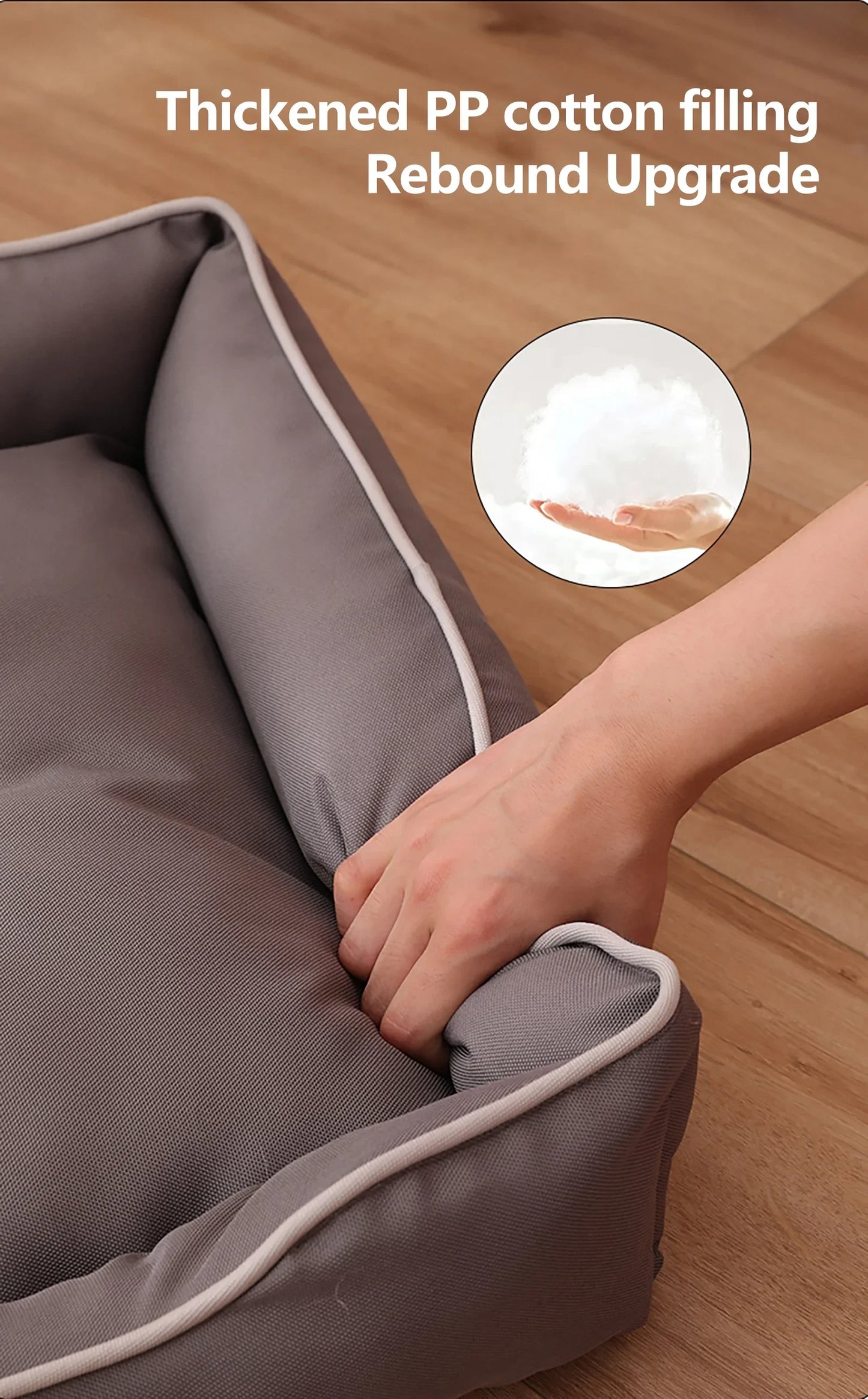 Cama para perros, camas para perros de compañía, relleno de algodón PP grueso para las cuatro estaciones, resistente a mordeduras, impermeable, estera Oxford 600D, accesorios para perros