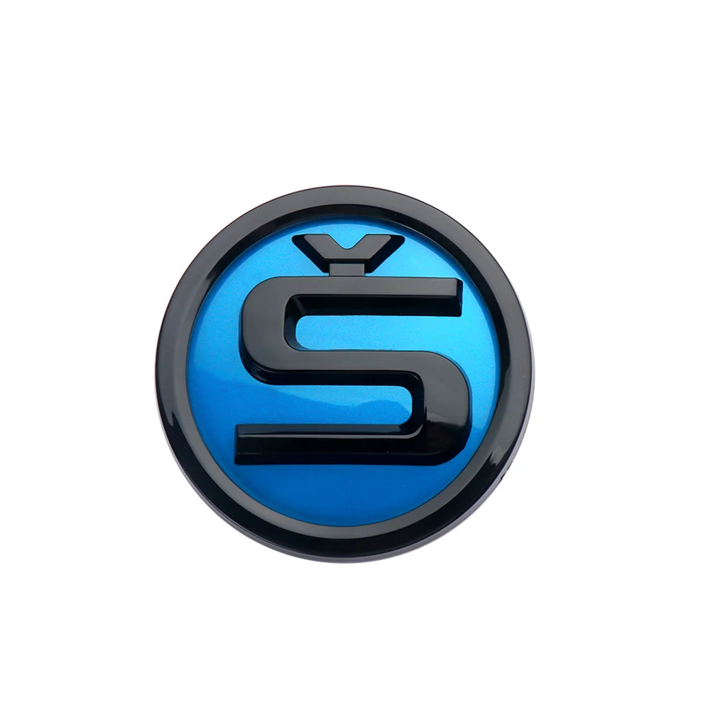 Emblema ABS de 80/90/100mm para el capó delantero del coche, adhesivo para maletero, para Skoda Yeti, Octavia, Fabia, Kodiaq, Rapid, Karoq, Superb, Kamiq S