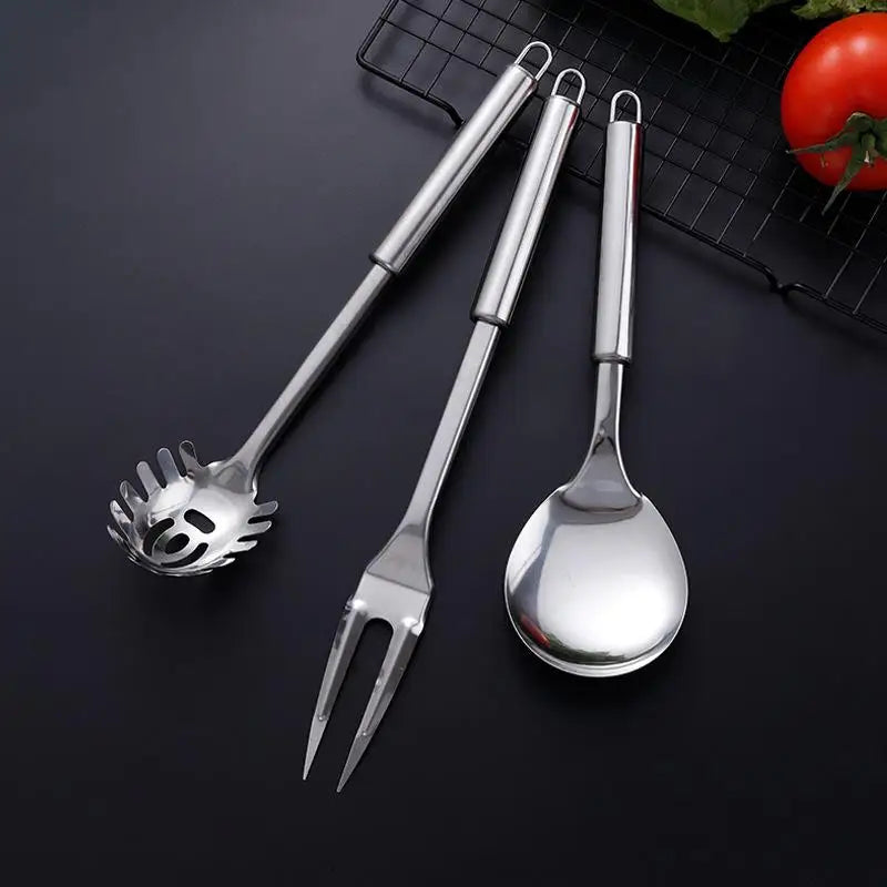 Utensilios de cocina, utensilios de cocina, pala de acero inoxidable, cuchara para sopa, utensilios giratorios, vajilla, herramienta de cocina, utensilios de cocina