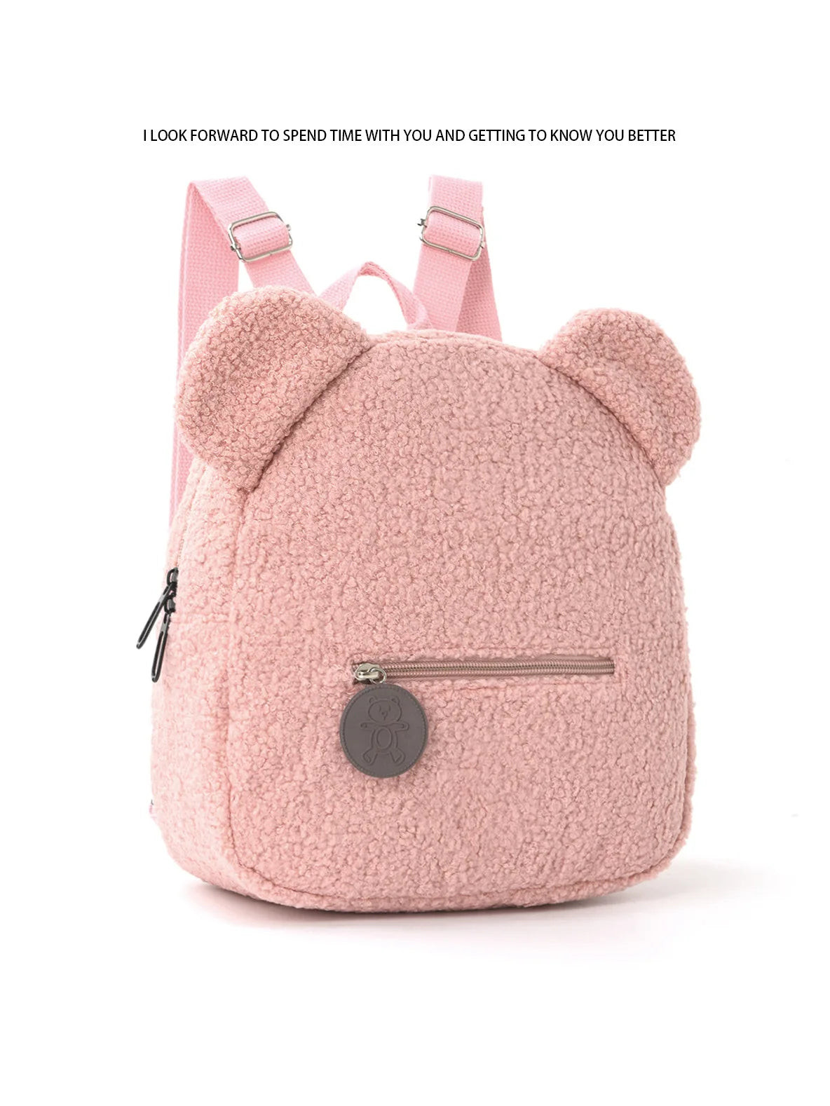Mochila de felpa para niños, mochilas con orejas de oso a la moda, mochila de dibujos animados para niños, mochila de pana para niñas, regalo para niños