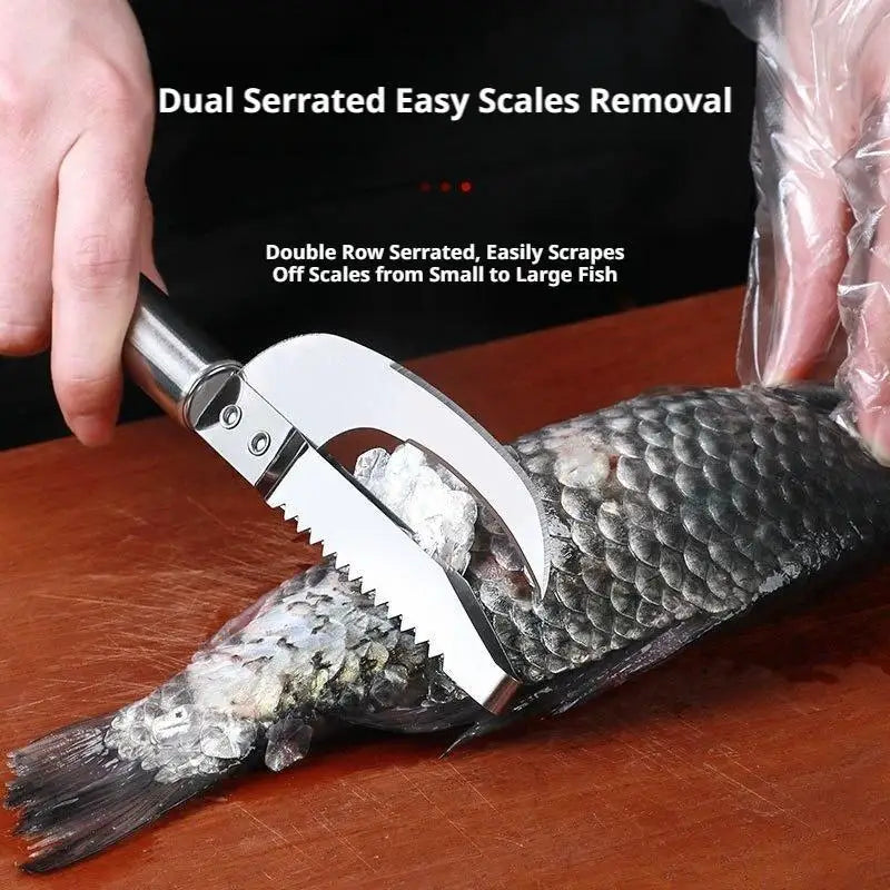 Cepillo 2 en 1 para Pescado, Removedor Rápido de Escamas, Herramienta para Desescamar Pescado, Cuchillo de Pesca, Herramientas de Limpieza, Accesorios de Cocina