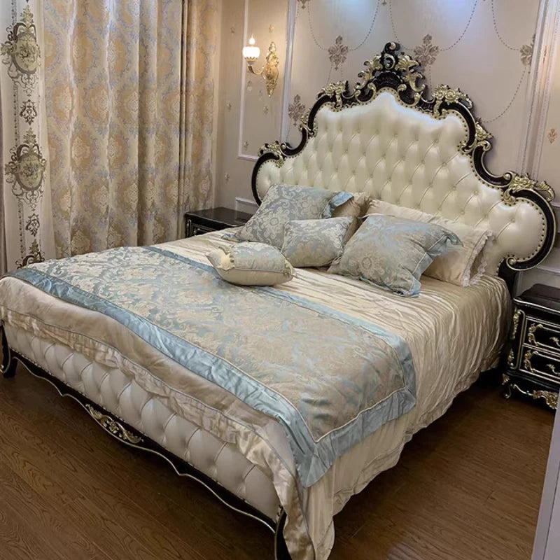 Diseño de cama único para boda, organizador seguro de alta calidad, estética de cama de moda, Muebles gemelos cómodos, Muebles de dormitorio