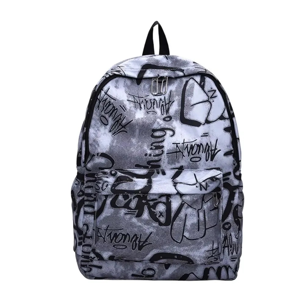 Mochila escolar para estudiantes con grafiti de gran capacidad, mochila informal de moda para mujer, mochilas escolares bonitas de dibujos animados para ir al trabajo en niñas