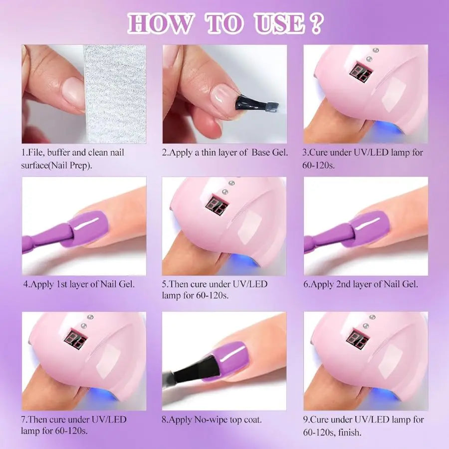 Set de 6 Esmaltes de Uñas en Gel, Color Té con Leche, Popular, UV LED, Fácil de Aplicar y Retirar, para Manicura Casera y de Salón