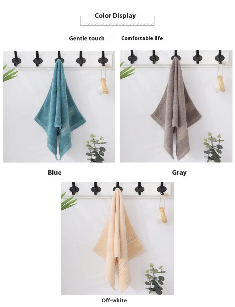 Toalla facial totalmente de algodón Clase A, Jacquard absorbente grueso, poliéster, algodón, agradable para la piel, Toalla de baño de algodón puro, toalla para adultos