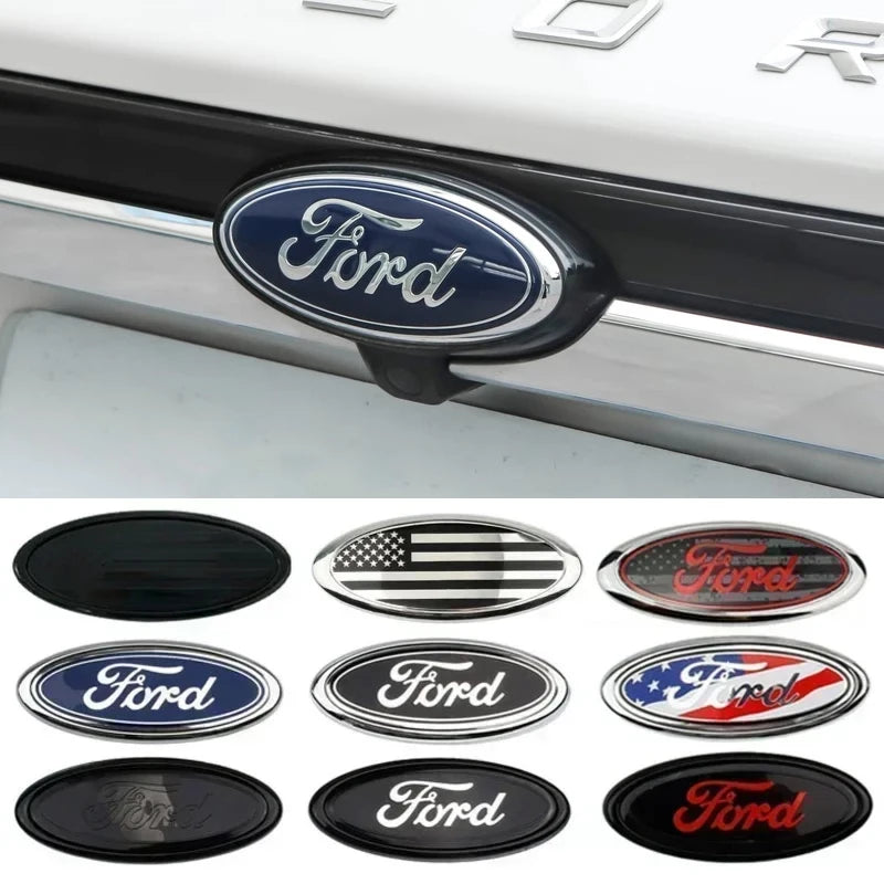 Emblema de coche ABS de 115x45mm para capó delantero y trasero, accesorios para Focus, Fiesta, Mondeo, F150, Ranger, Fusion, Kuga