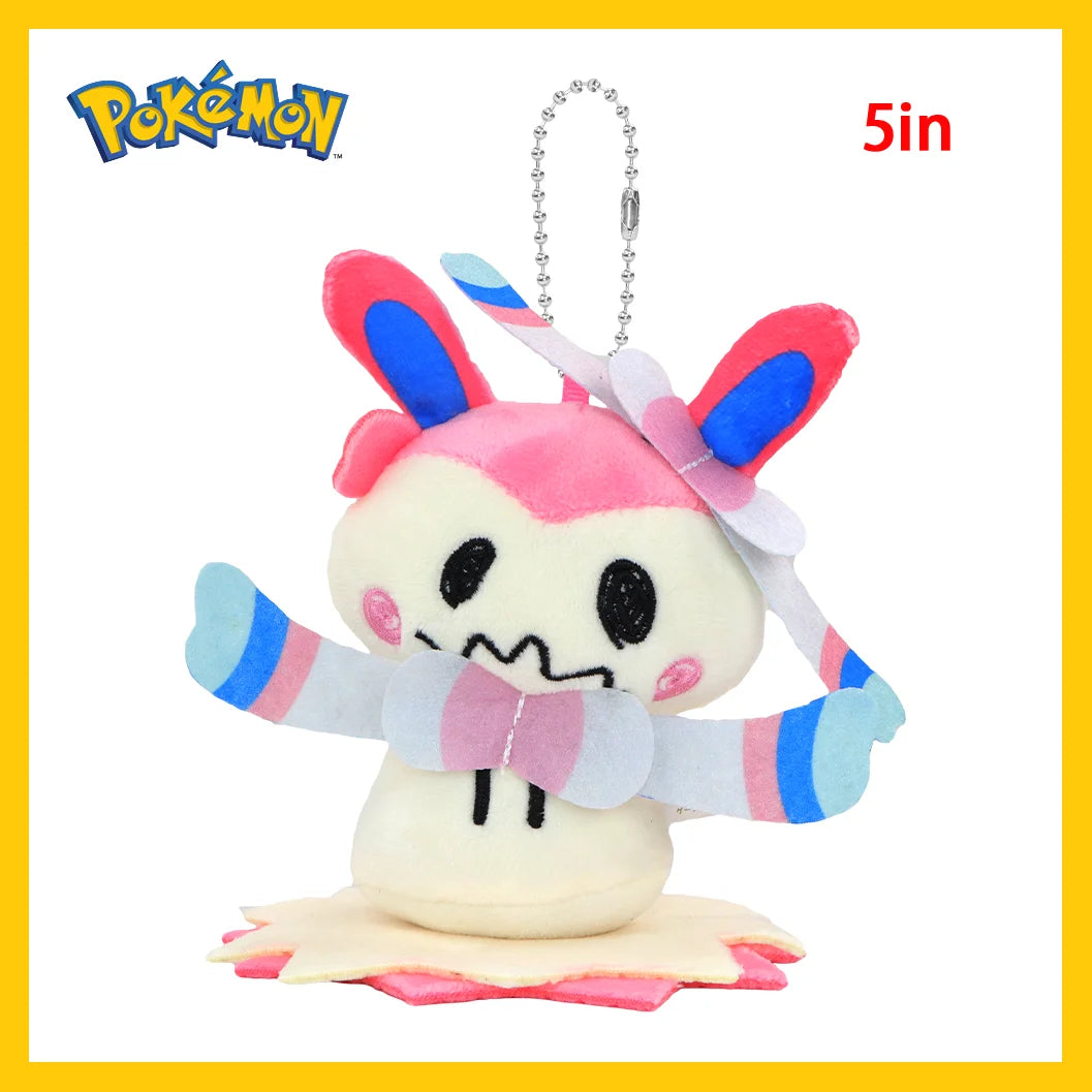 Llavero de peluche Mimikyu Eevee, colgante de anime de Pocket Monster con personajes de Eeveelution y Snorlax, para coleccionistas, regalo y decoración para fans de Sylveon