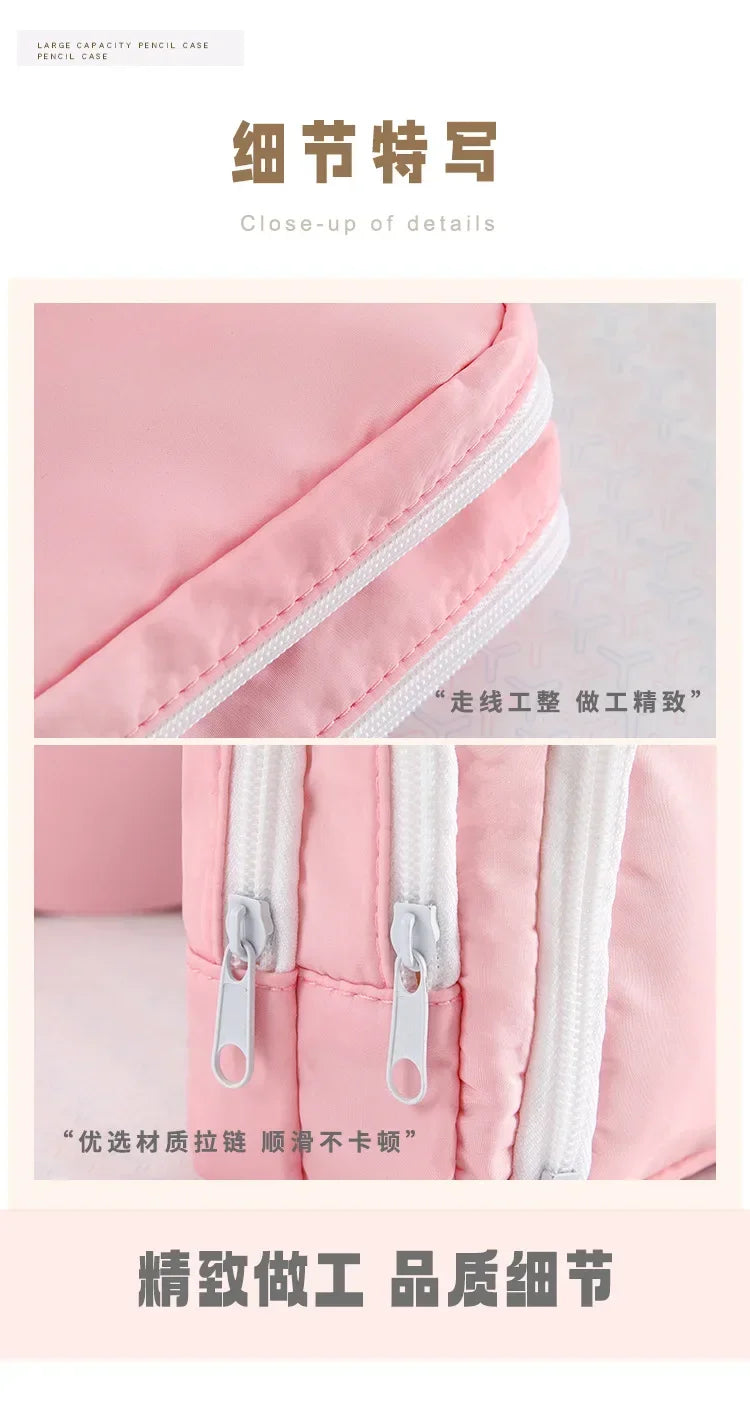 Estuche para lápices de las Chicas Superpoderosas, estuche para lápices con múltiples bolsillos, bolsa para lápices de gran capacidad para estudiantes, bolsa organizadora de papelería, regalo