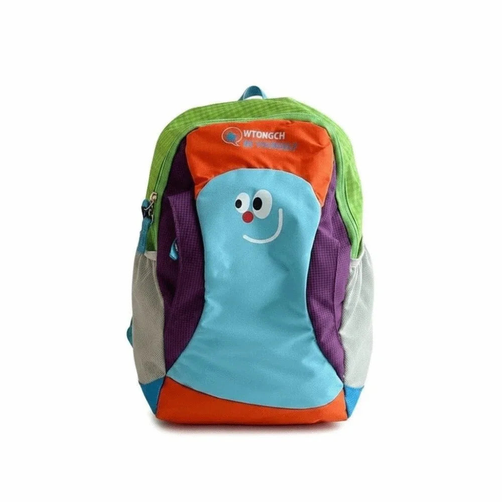 Mochila de tela Oxford para niños, mochila ergonómica con dibujos animados para guardería, mochila ligera y duradera con bloques de color para estudiantes