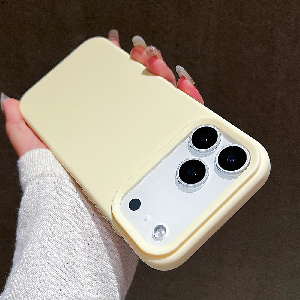 Funda protectora de silicona de Color caramelo para iPhone 17 Pro Max 17 Air 17 Pro, funda trasera de TPU suave mate a prueba de golpes