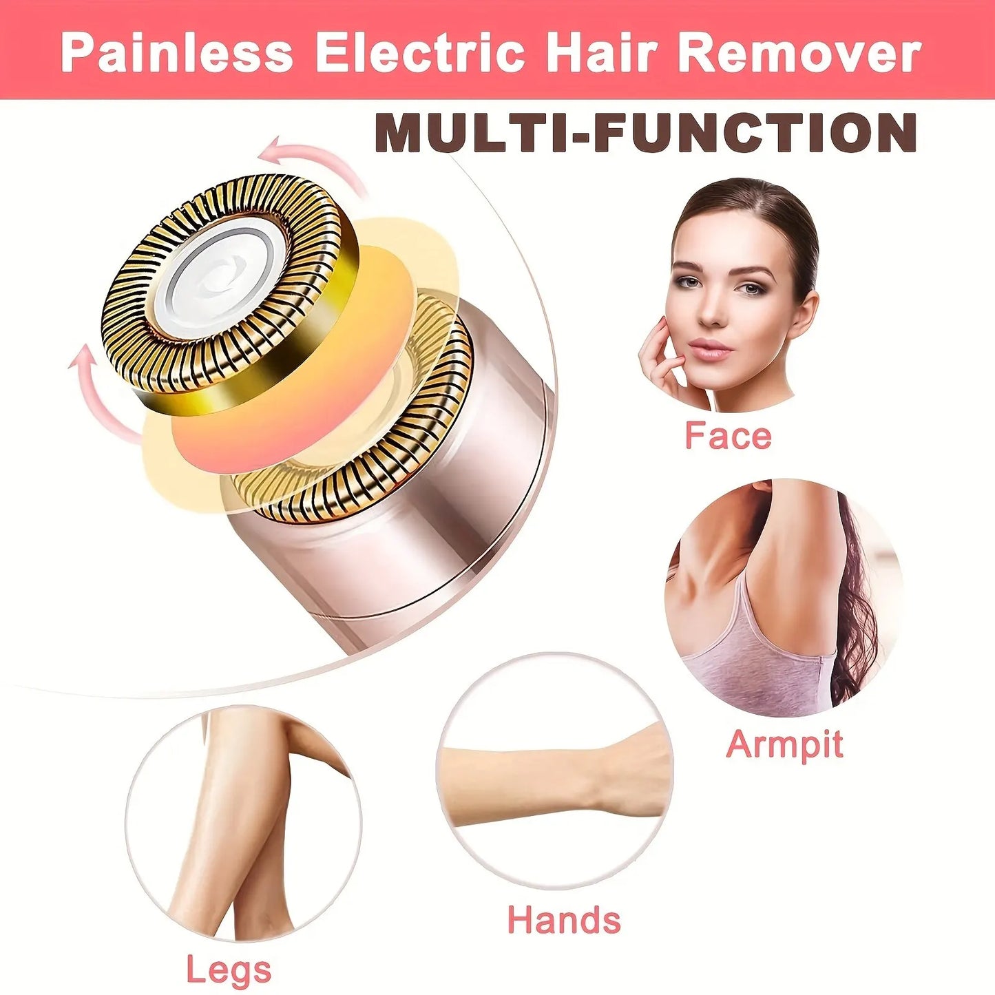 Depiladora eléctrica portátil en forma de lápiz labial para mujer, depilación Facial indolora y efectiva, herramienta de afeitadora para el hogar