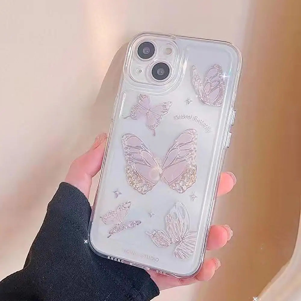 Funda de teléfono con forma de mariposa y flor para Realme C53 C55 C67 C63 C33 C30 C35 C51 C21Y C25Y C20 C15 C21 8i 9i 9 10 12 Pro Plus 8 5G