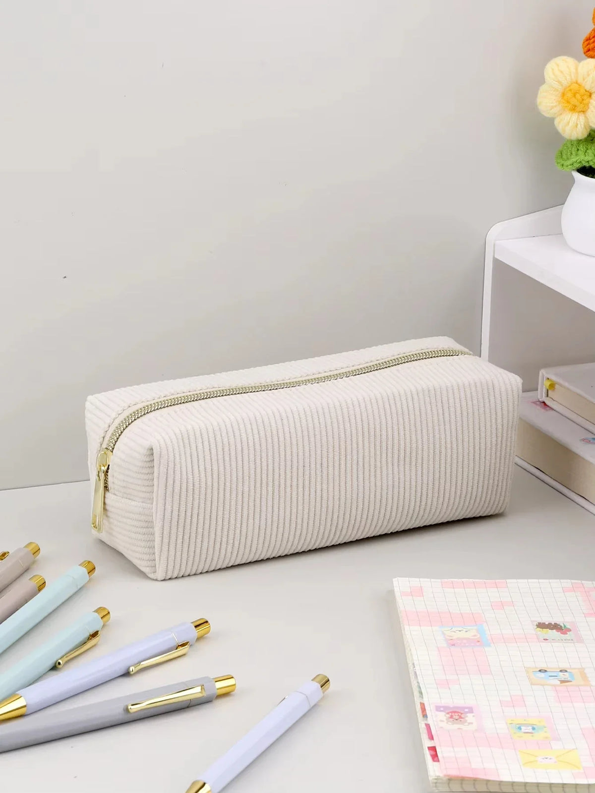 Estuche para lápices de gran capacidad, bolsa organizadora de papelería duradera para útiles escolares, bolígrafos, lápices y más, 1 unidad