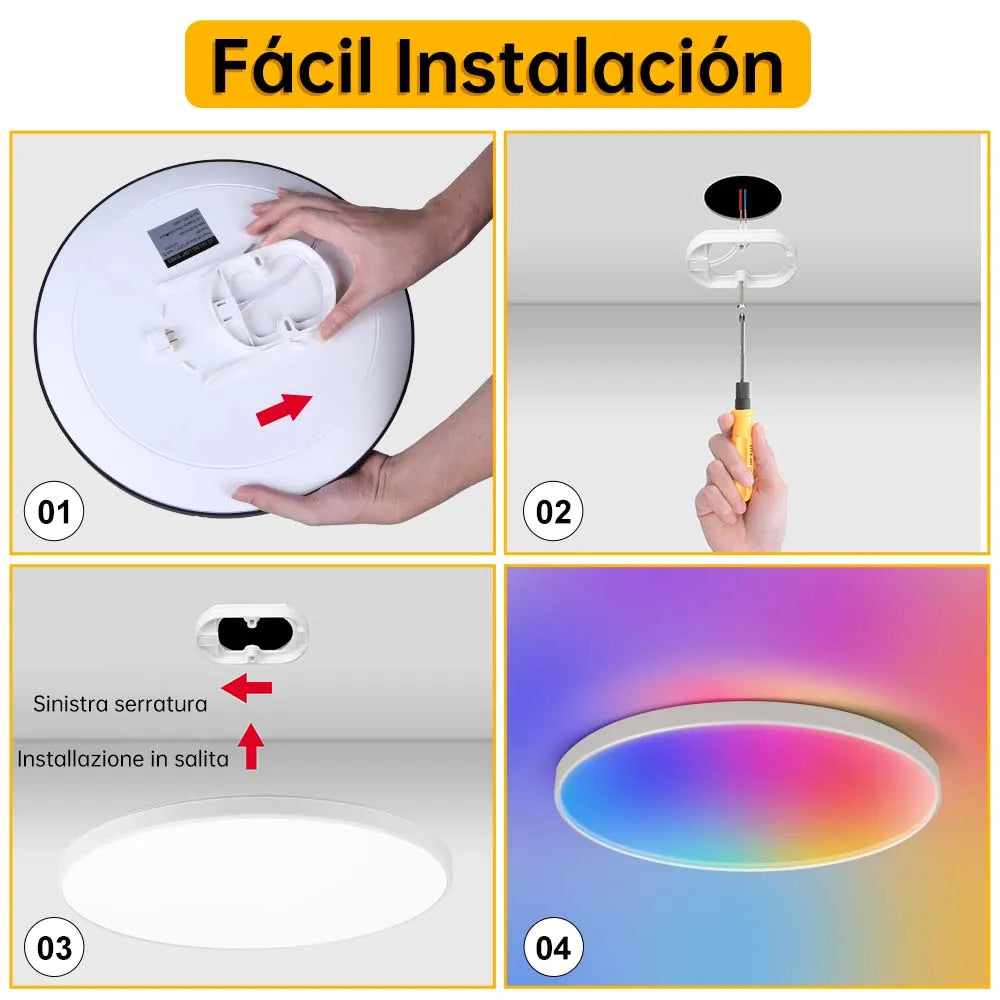 Lámpara de techo con control remoto, lámpara led para dormitorio, lámparas de techo grandes, luces Led con control remoto, luces led regulables