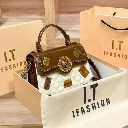 Bolso de mano de diseñador para mujer, bandolera de hombro con textura de alta gama, novedad de Primavera/Verano, 2024
